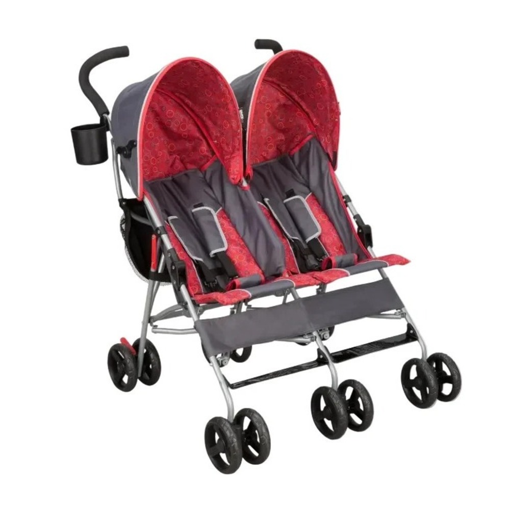 Delta Children LX Side by Side Tandem Umbrella Stroller Recline, Fold & Compact